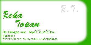 reka topan business card